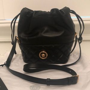 NWT Versace Medusa Quilted Bucket Bag